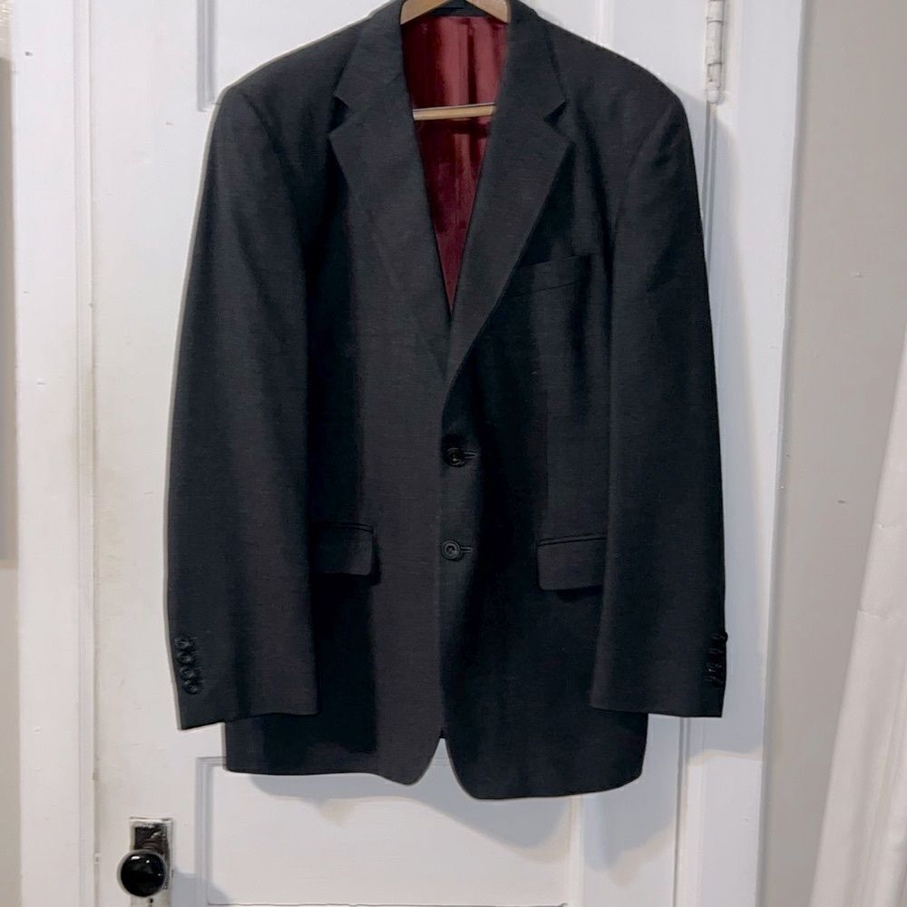 JOSEPH TURNER Dark Grey Wool Sport Coat Blazer-42R